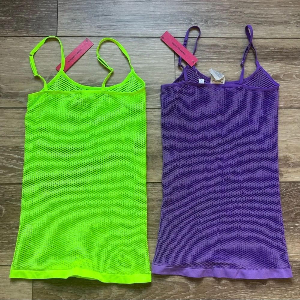 Y2K Fishnet Tank Tops - Picture 2 of 3
